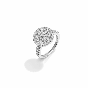 Anillo Oro Blanco 18kt Diamantes 1,74 Qts Halo