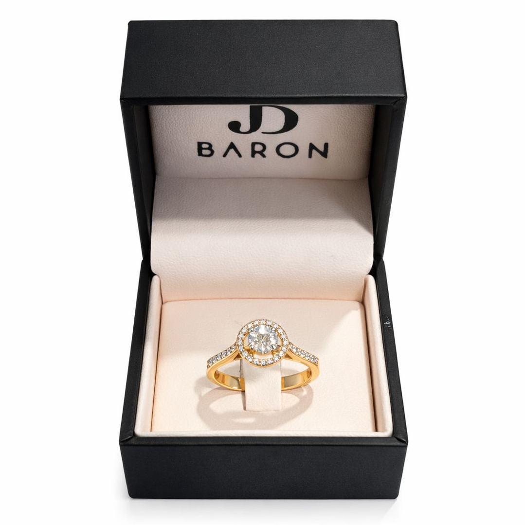 Anillo Oro Rosado 18kt Diamantes 57 Pts 3