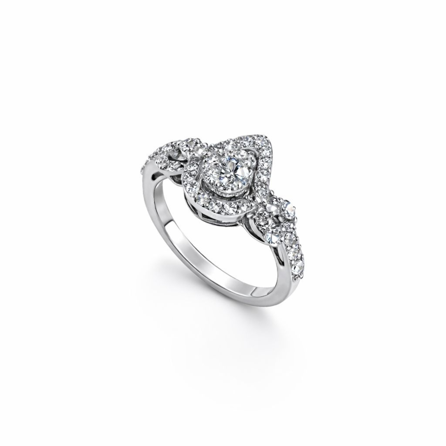Anillo Oro Blanco 18kt Diamantes 71 Pts 2