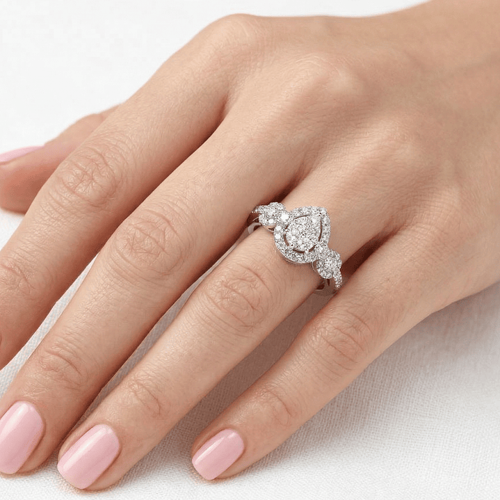 Anillo Oro Blanco 18kt Diamantes 71 Pts 4