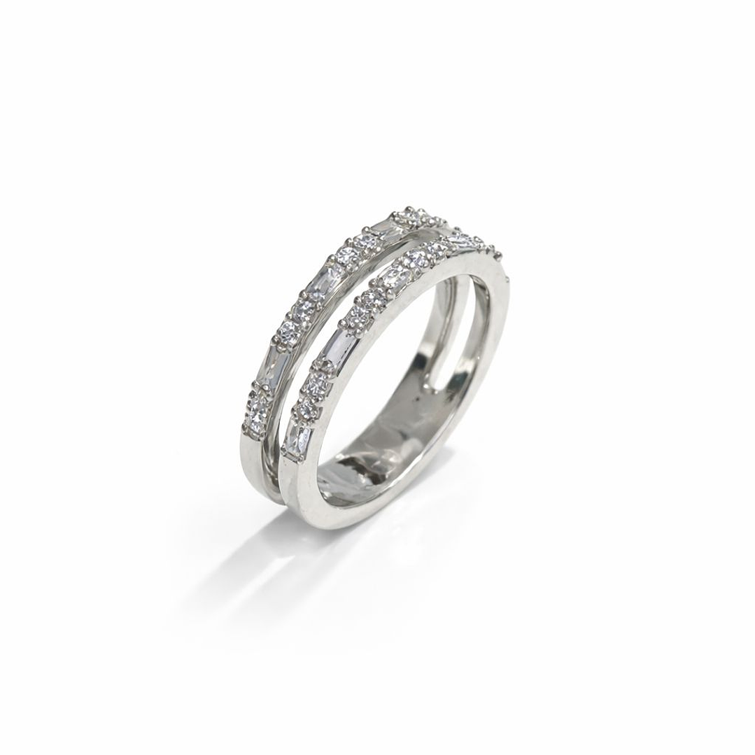 Anillo Oro Blanco 18kt Diamantes 49 Pts 1
