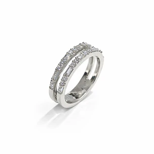 Anillo Oro Blanco 18kt Diamantes 49 Pts