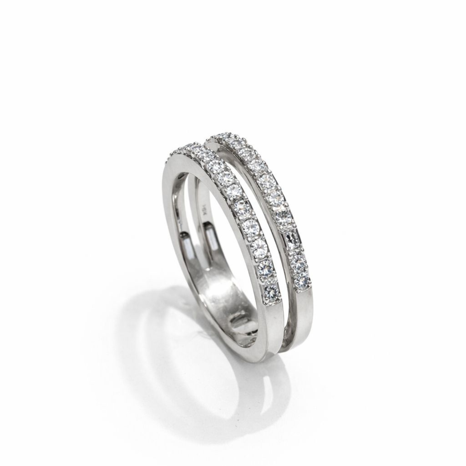 Anillo Oro Blanco 18kt Diamantes 49 Pts 2