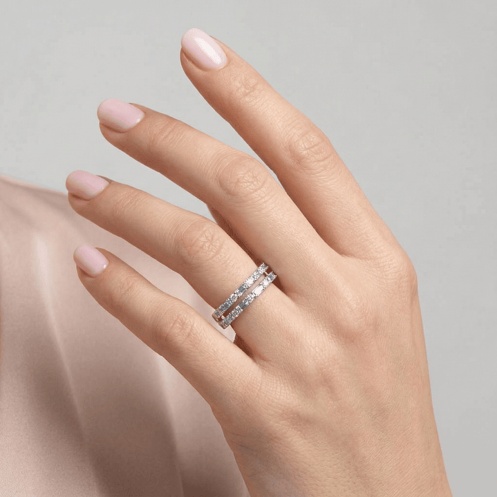 Anillo Oro Blanco 18kt Diamantes 49 Pts 4