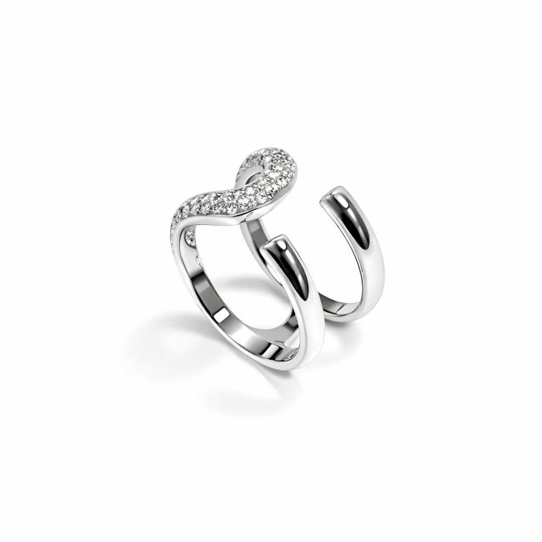 Anillo Oro Blanco 18kt Diamantes 83 Pts 2