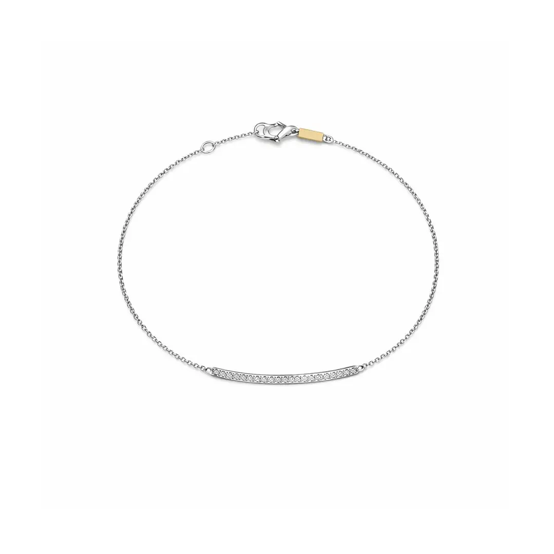 Pulsera Oro Blanco 18kt Diamantes 18Pts 1
