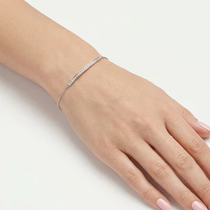 Pulsera Oro Blanco 18kt Diamantes 18Pts