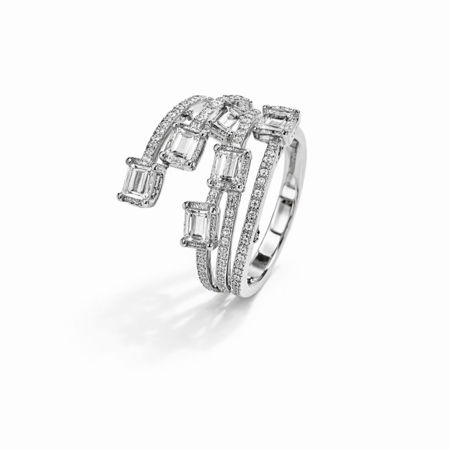 Anillo Oro Blanco 18kt Diamantes 1,39 Qts 1