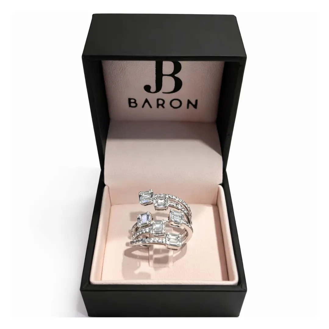 Anillo Oro Blanco 18kt Diamantes 1,39 Qts 3