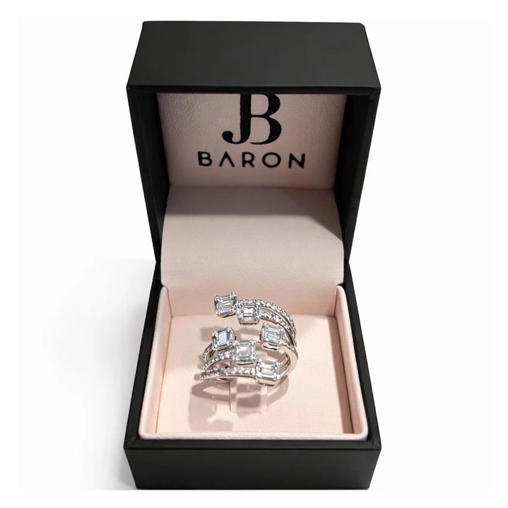 Anillo Oro Blanco 18kt Diamantes 1,39 Qts 3