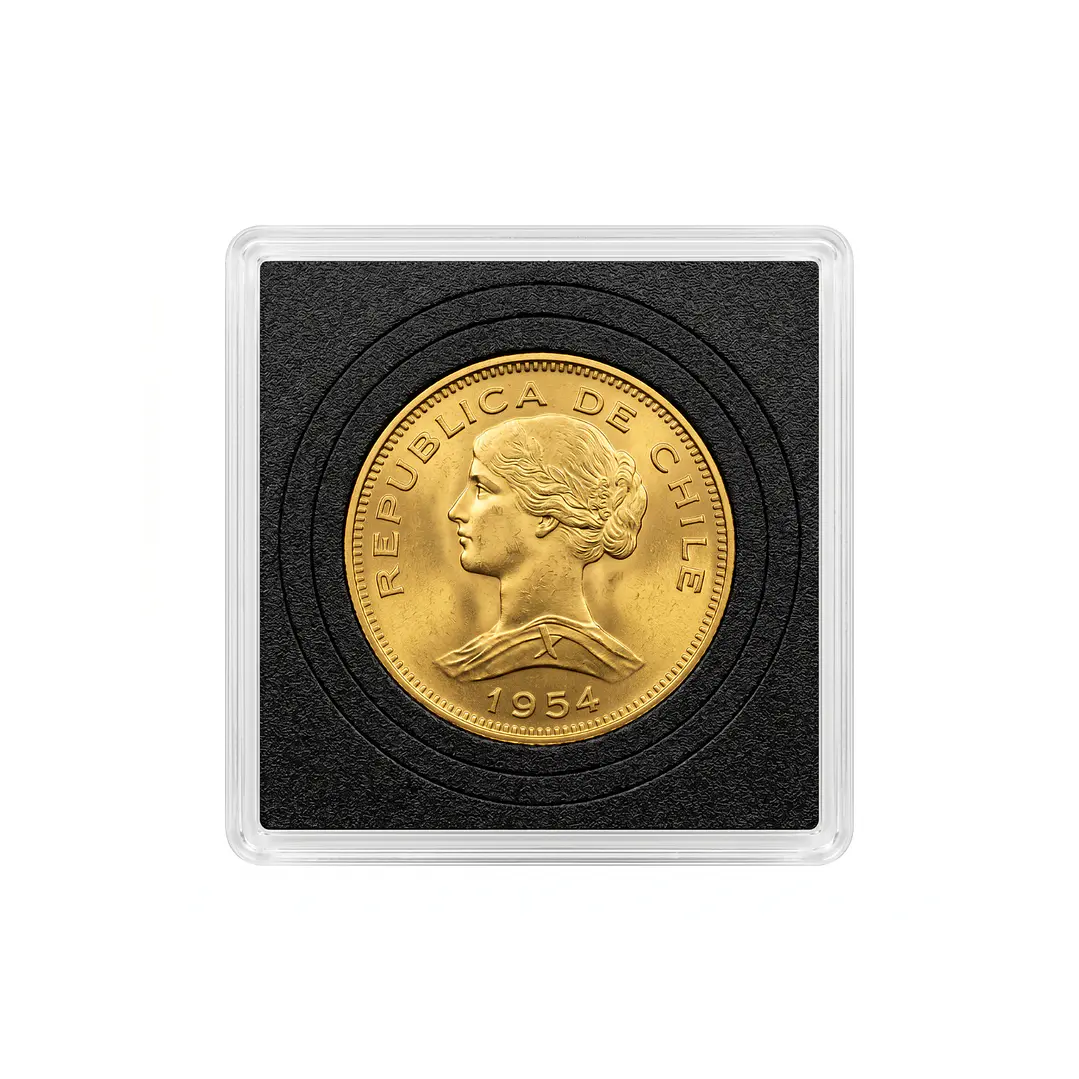 Moneda chilena de 100 pesos año 1954 3