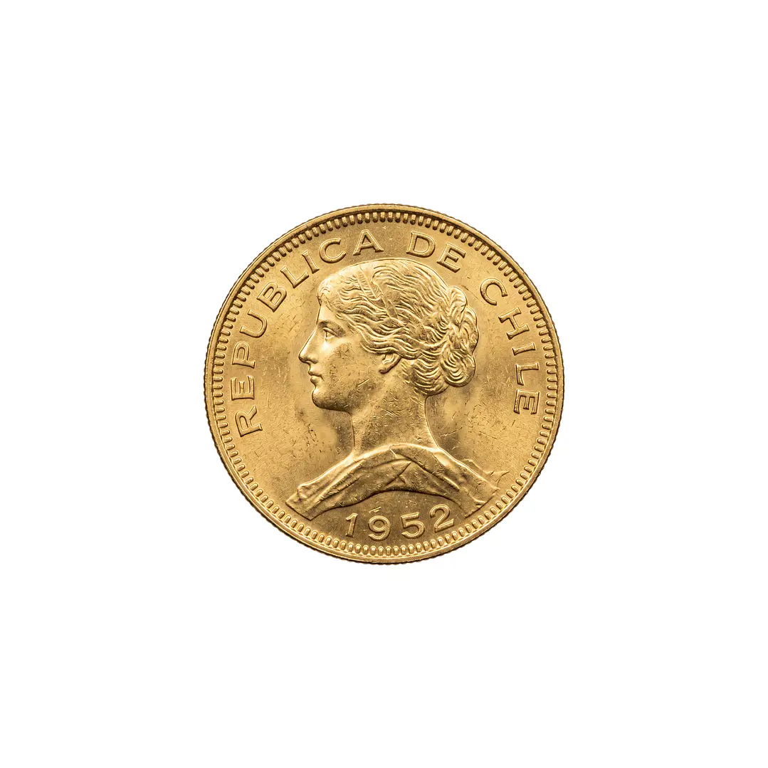Moneda chilena de 100 pesos año 1952 1