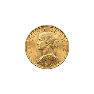 Moneda chilena de 100 pesos año 1952