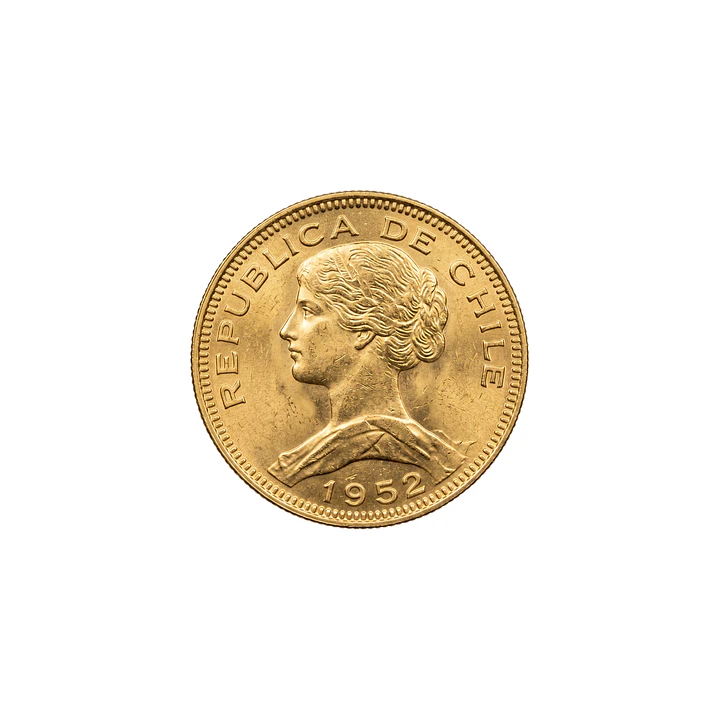 Moneda chilena de 100 pesos año 1952 1