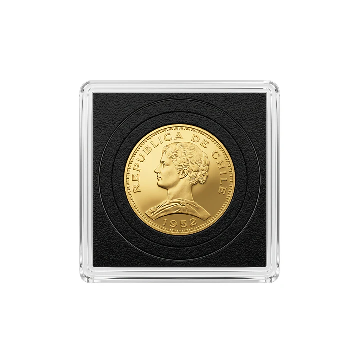 Moneda chilena de 100 pesos año 1952 3