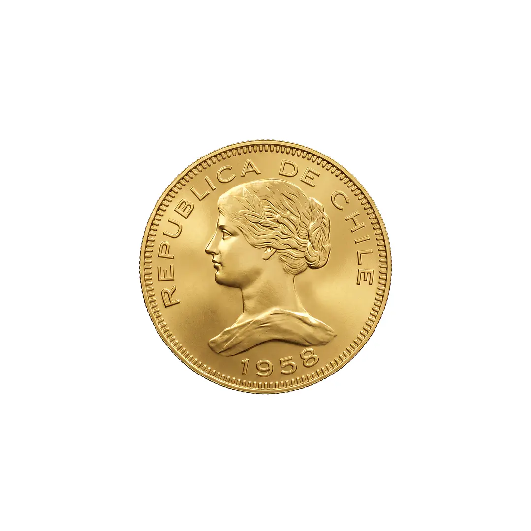 Moneda chilena de 100 pesos año 1958 1