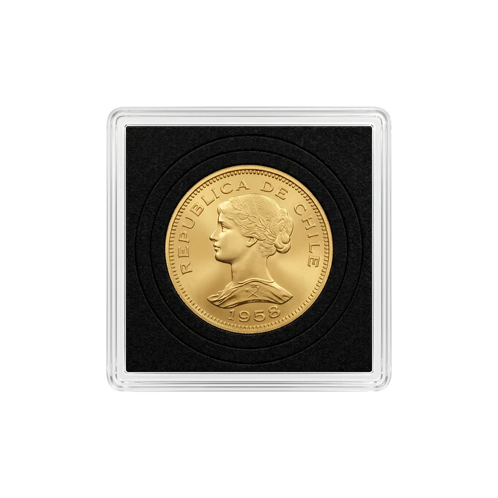 Moneda chilena de 100 pesos año 1958 3