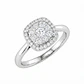 Anillo Platino 900 Diamantes 60 Pts Brillo Clásico - Miniatura 1