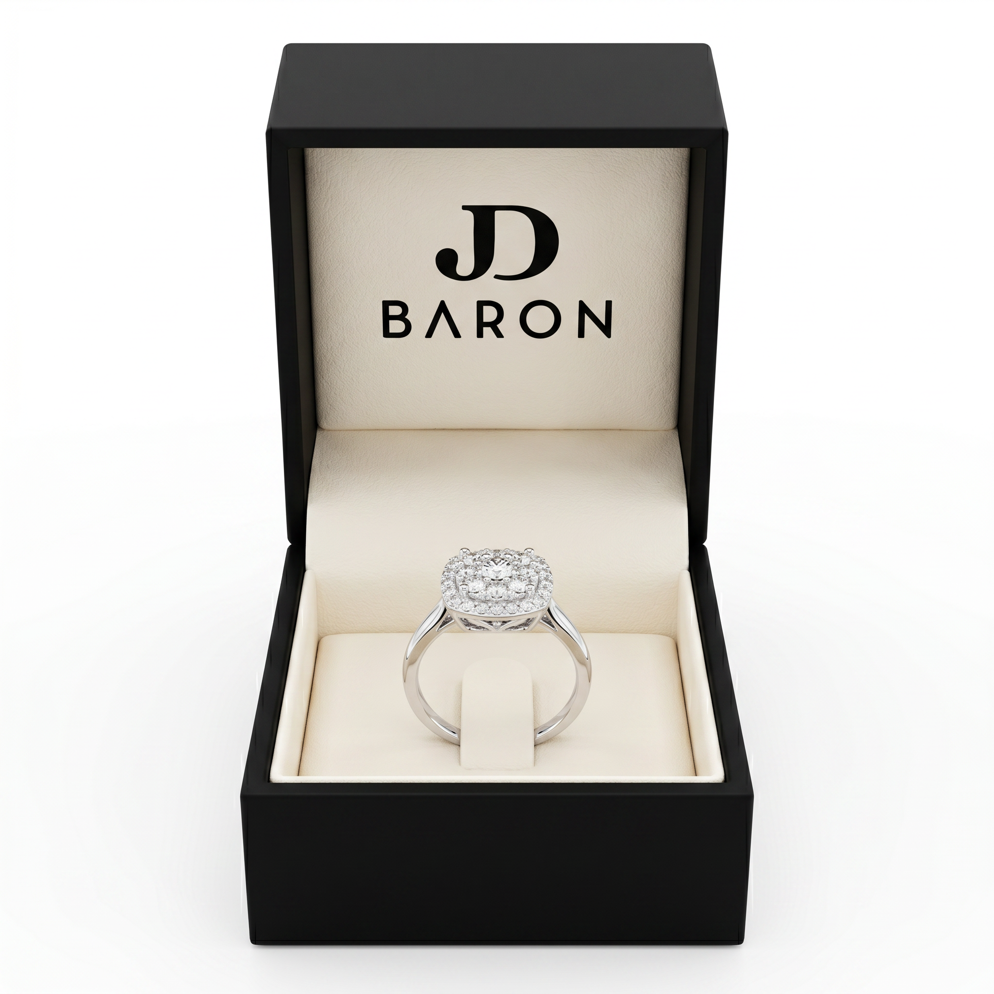 Anillo Platino 900 Diamantes 60 Pts Brillo Clásico 3