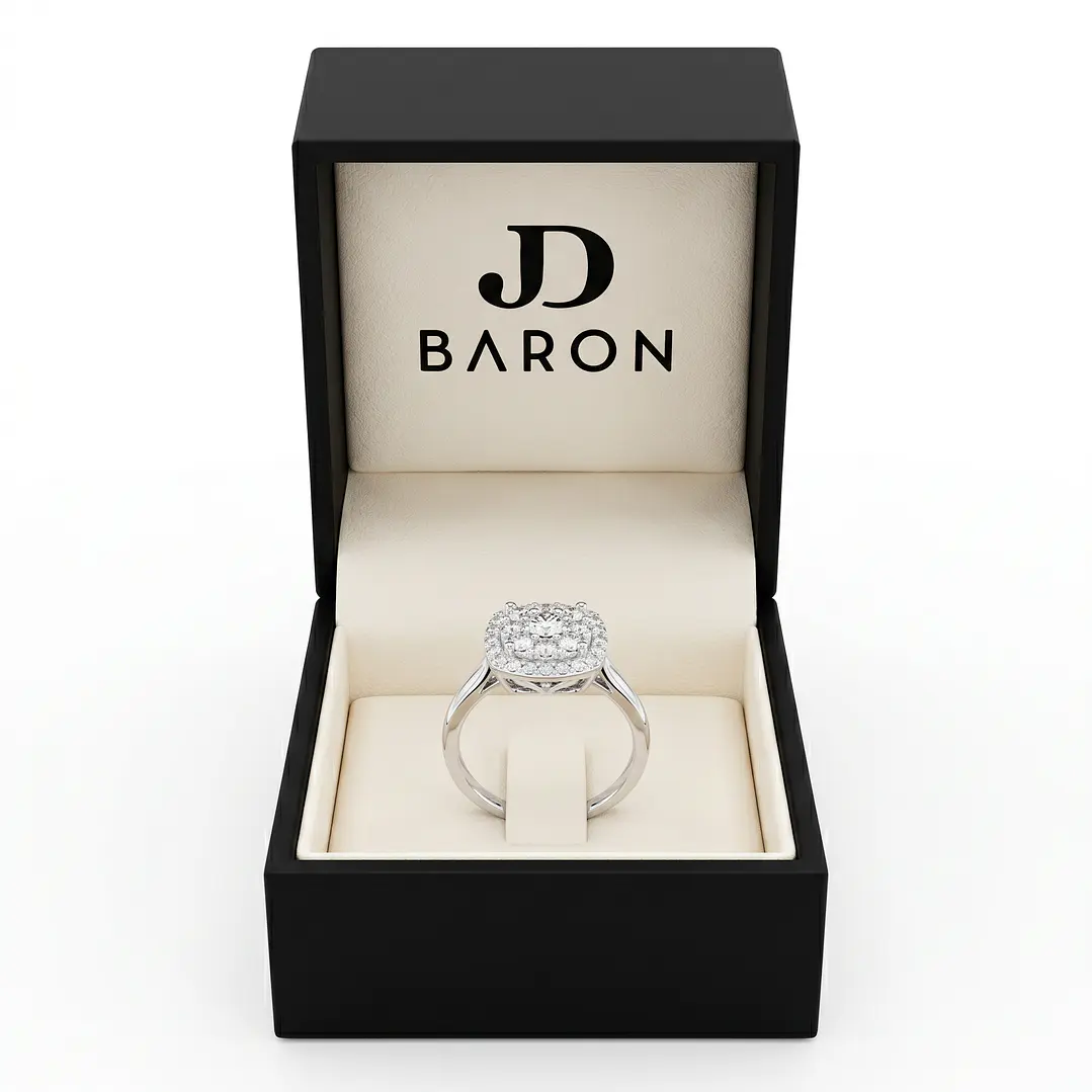 Anillo Platino 900 Diamantes 60 Pts Brillo Clásico 3
