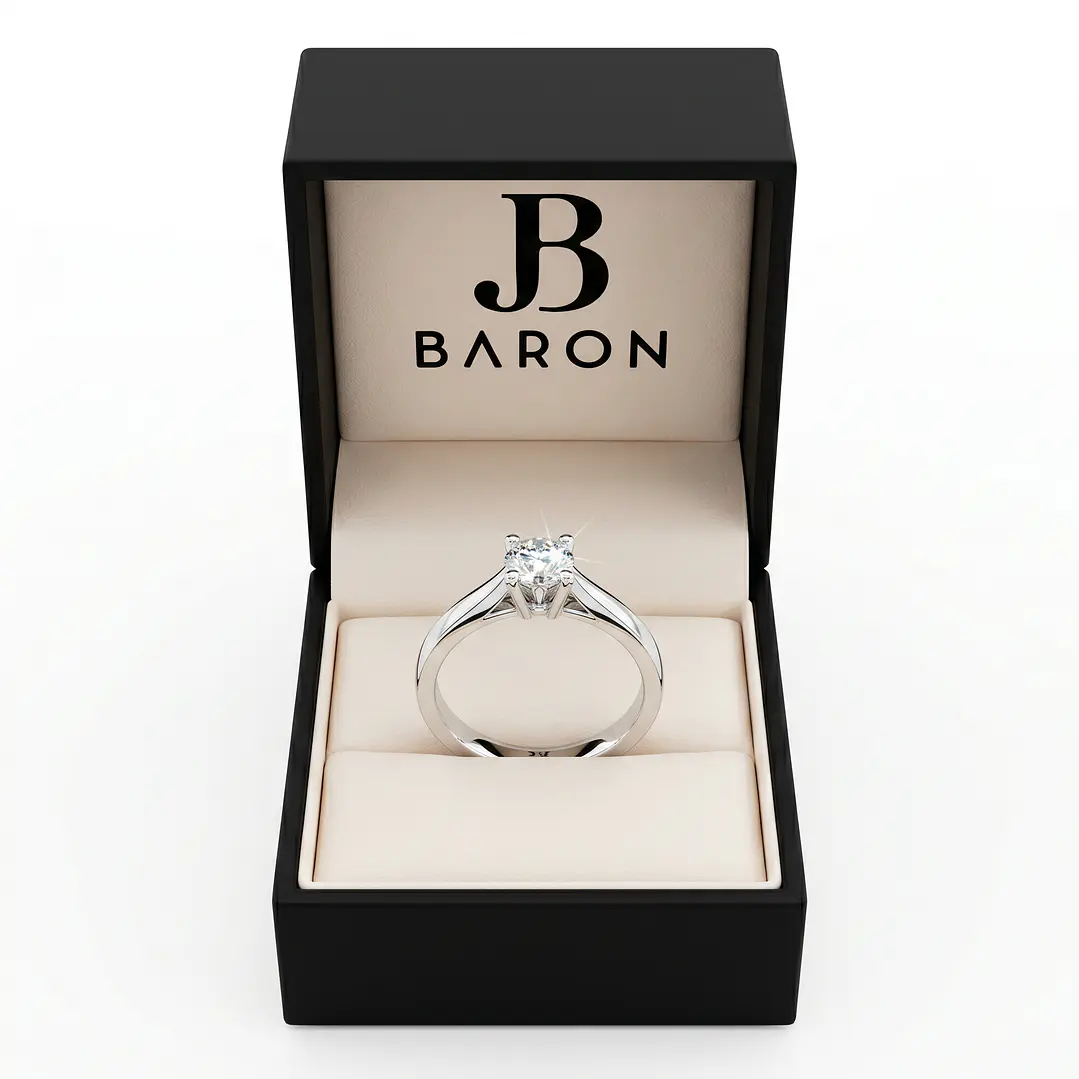 Anillo Oro Blanco 18kt Diamantes 14 Pts 2