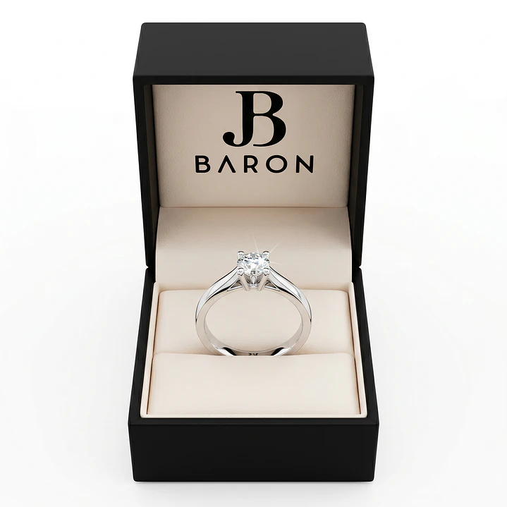 Anillo Oro Blanco 18kt Diamantes 14 Pts 2