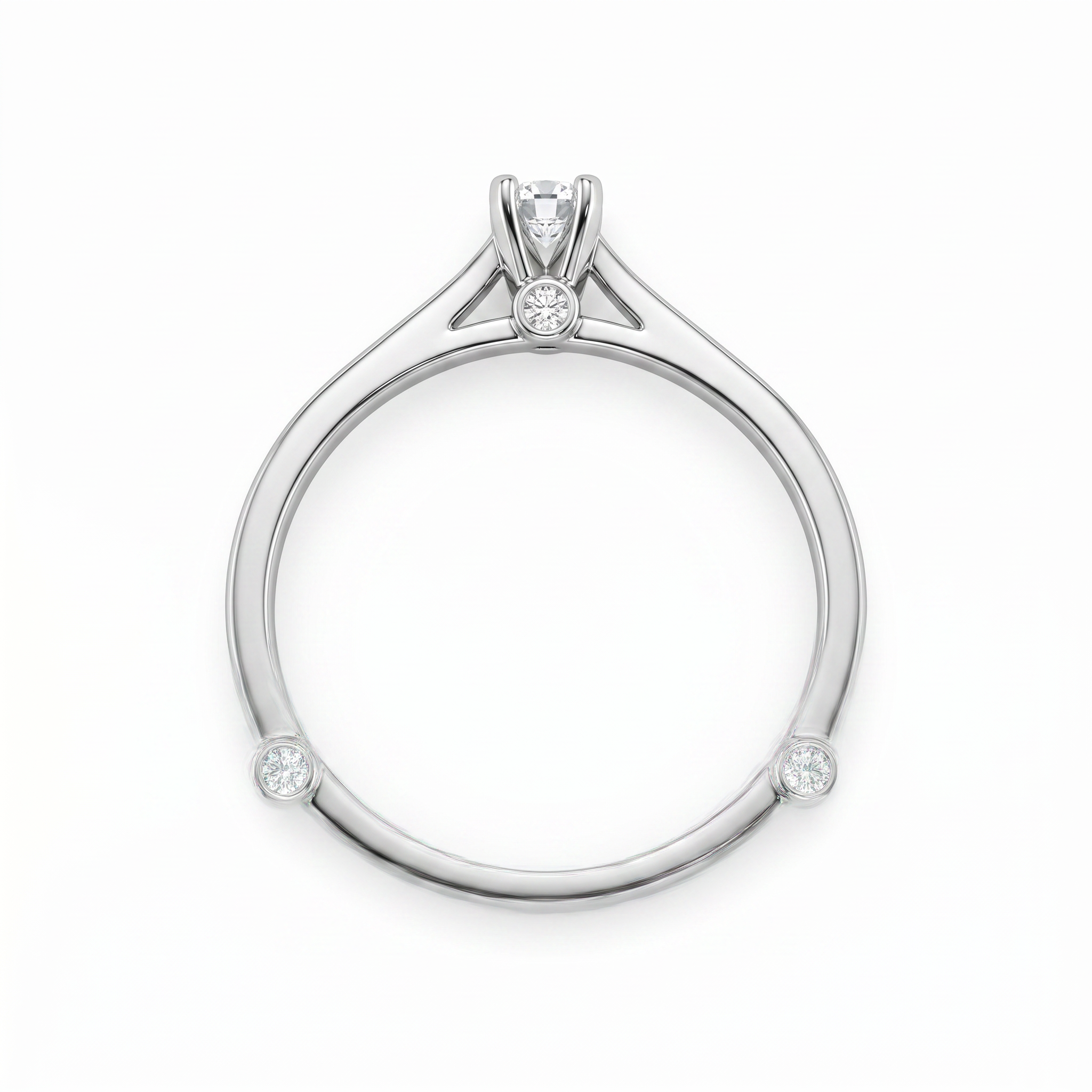 Anillo Oro Blanco 18kt Diamantes 14 Pts 3