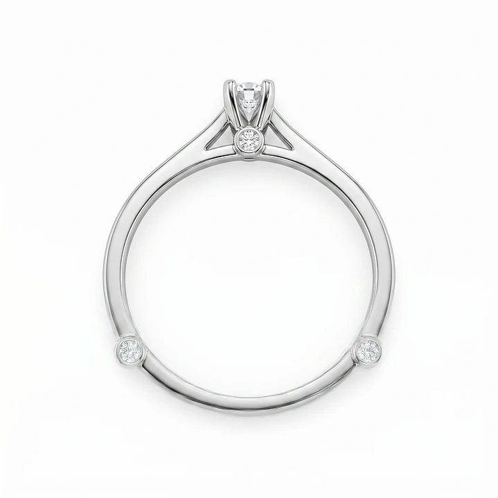 Anillo Oro Blanco 18kt Diamantes 14 Pts 3