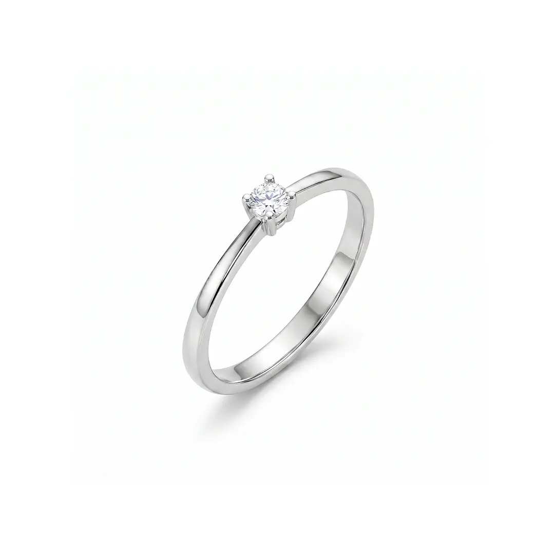 Anillo Oro Blanco 18kt Diamantes 5 Pts 1