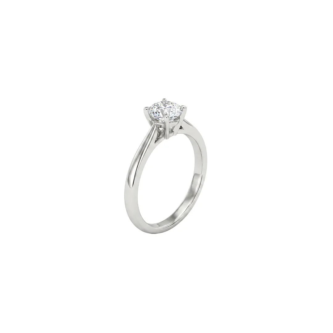 Anillo Oro Blanco 18kt Diamantes Solitario 30 Pts 1