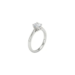 Anillo Oro Blanco 18kt Diamantes Solitario 30 Pts