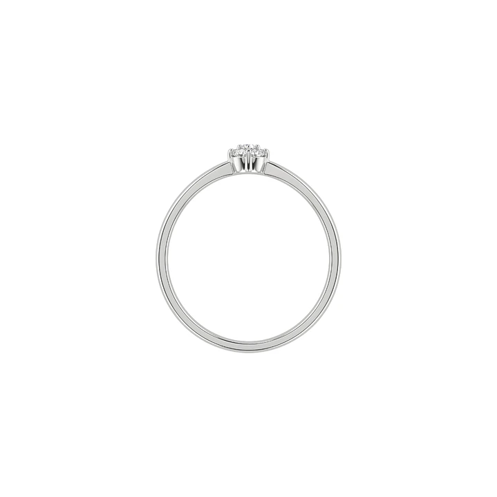 Anillo Oro Blanco 18kt Diamantes 9Pts Roseta 2