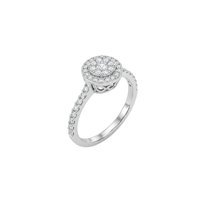 Anillo Oro Blanco 18kt Diamantes 64 Pts Halo Central 1