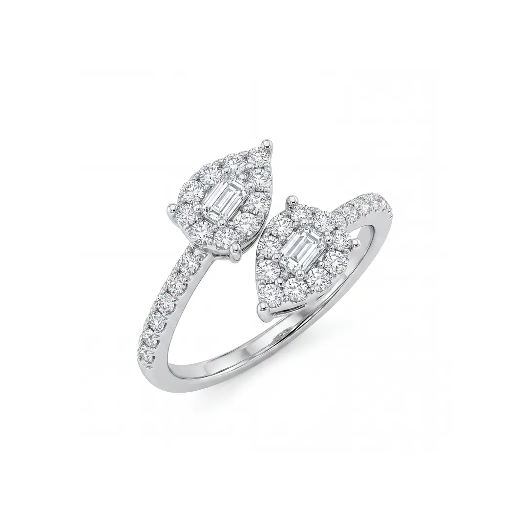 Anillo Oro Blanco 18kt Diamantes 52 Pts 1