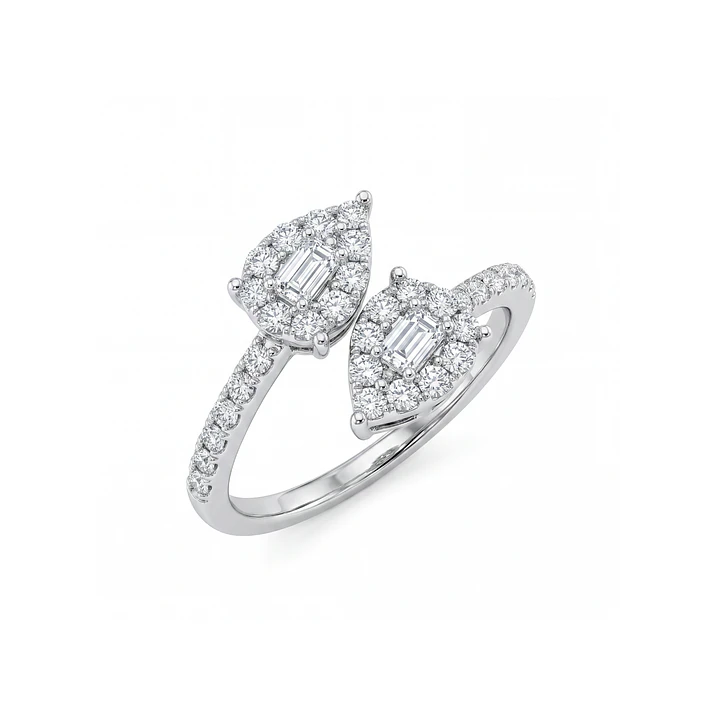 Anillo Oro Blanco 18kt Diamantes 52 Pts 1
