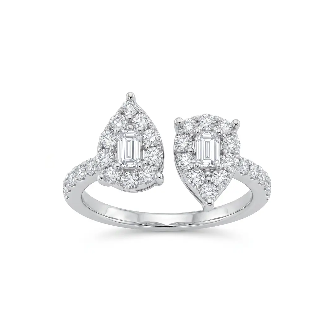 Anillo Oro Blanco 18kt Diamantes 52 Pts 2