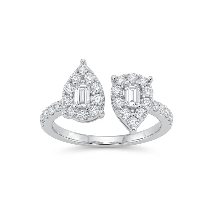 Anillo Oro Blanco 18kt Diamantes 52 Pts 2