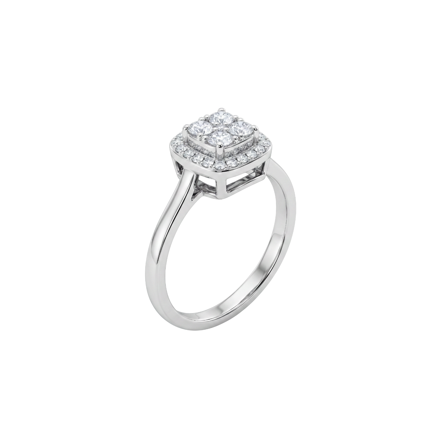 Anillo Oro Blanco 18kt Diamantes 54 Pts Resplandor Real 2