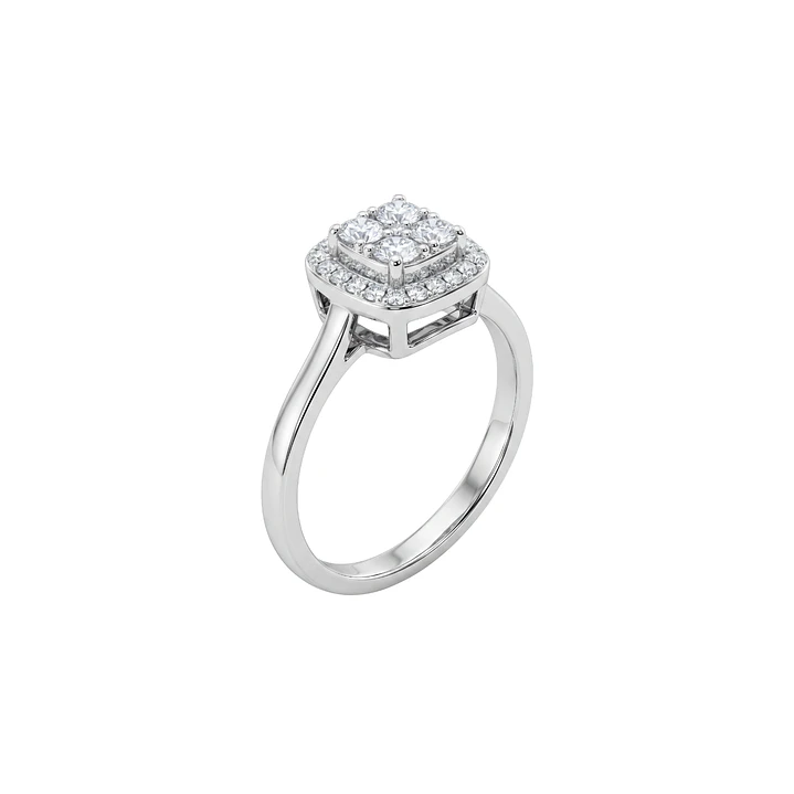 Anillo Oro Blanco 18kt Diamantes 54 Pts Resplandor Real 2