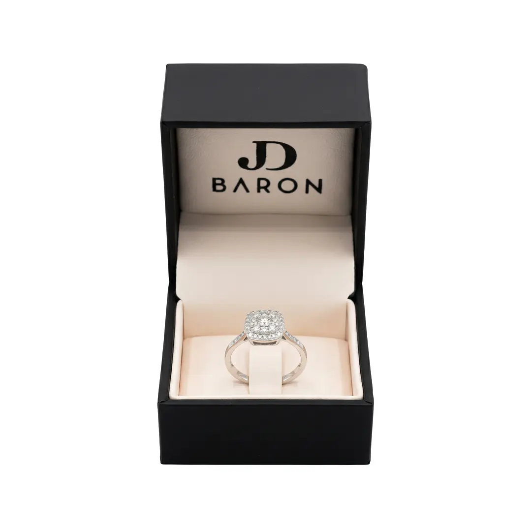 Anillo Oro Blanco 18kt Diamantes 54 Pts Resplandor Real 3
