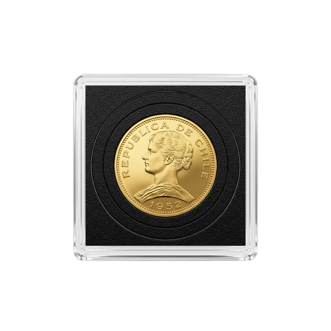 Moneda de Oro Chilena de 100 pesos año 1950 al 1959 8