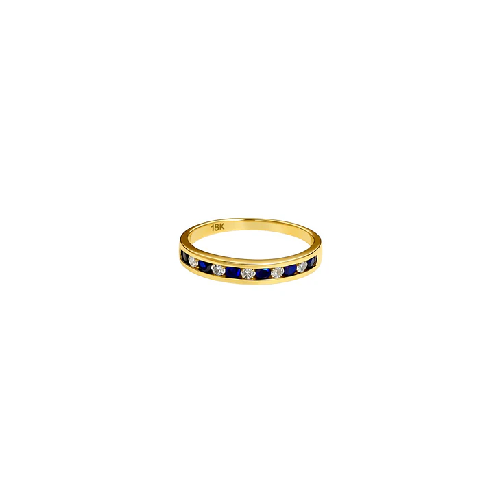 Anillo Oro Amarillo 18kt Armonía Azul 2
