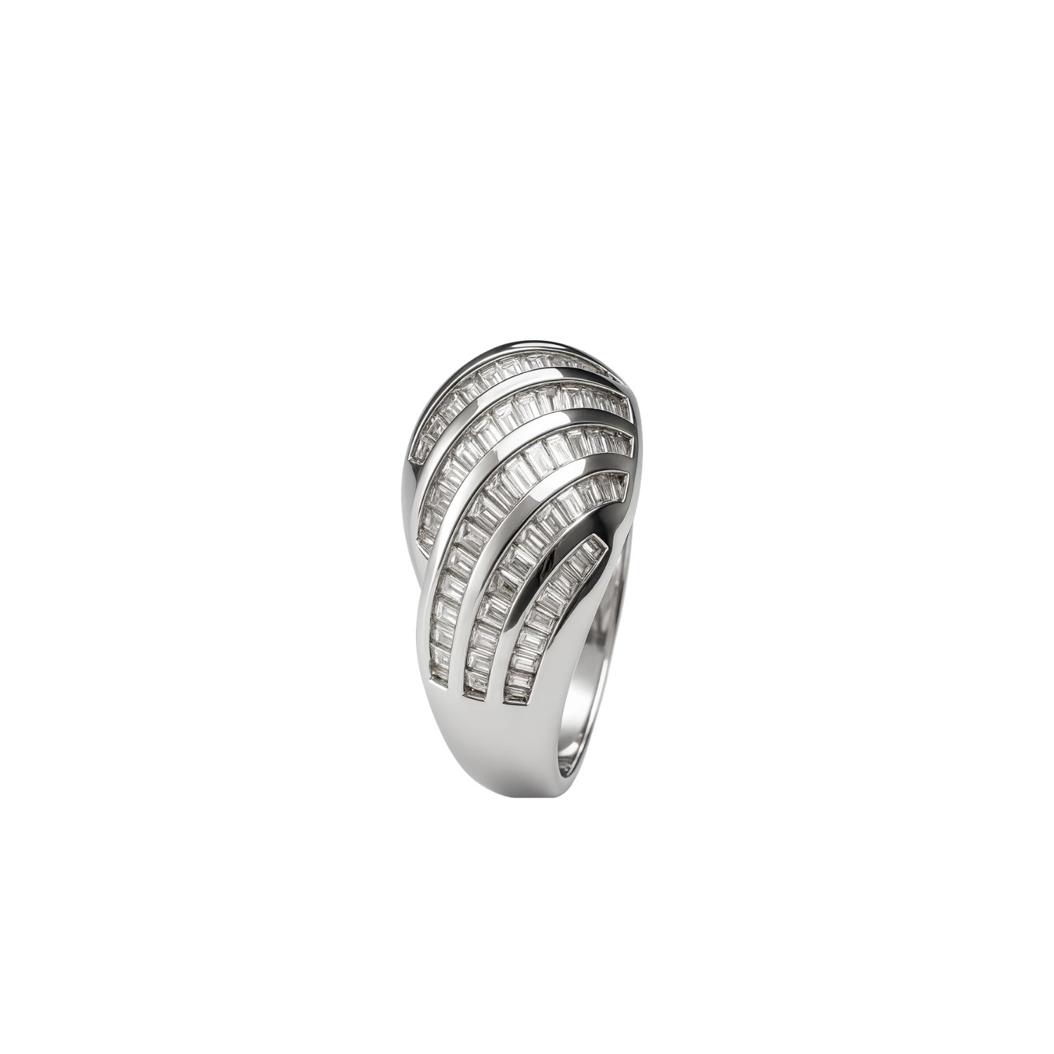 Anillo Oro Blanco 18kt Diamantes 87 Pts. 1
