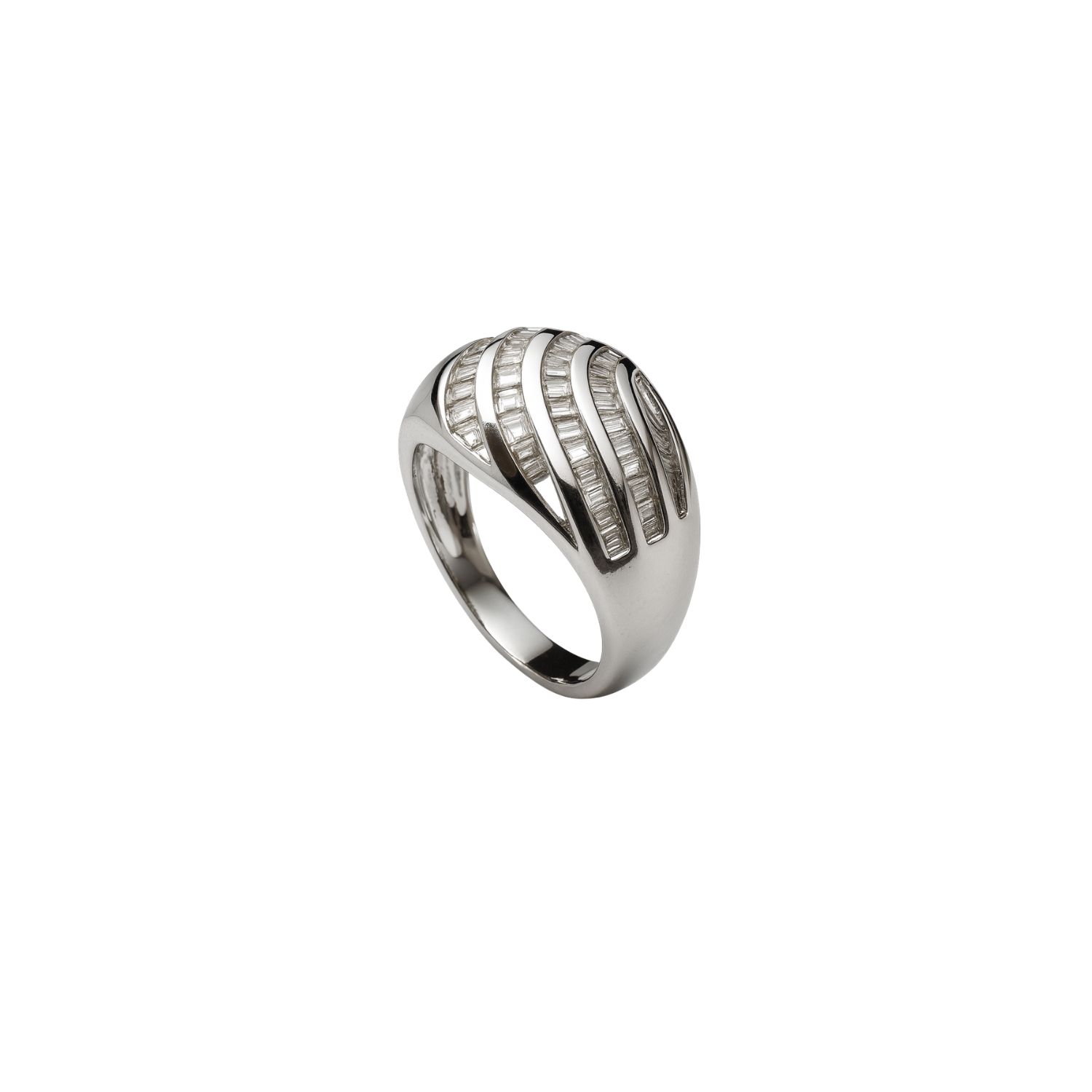 Anillo Oro Blanco 18kt Diamantes 87 Pts. 2