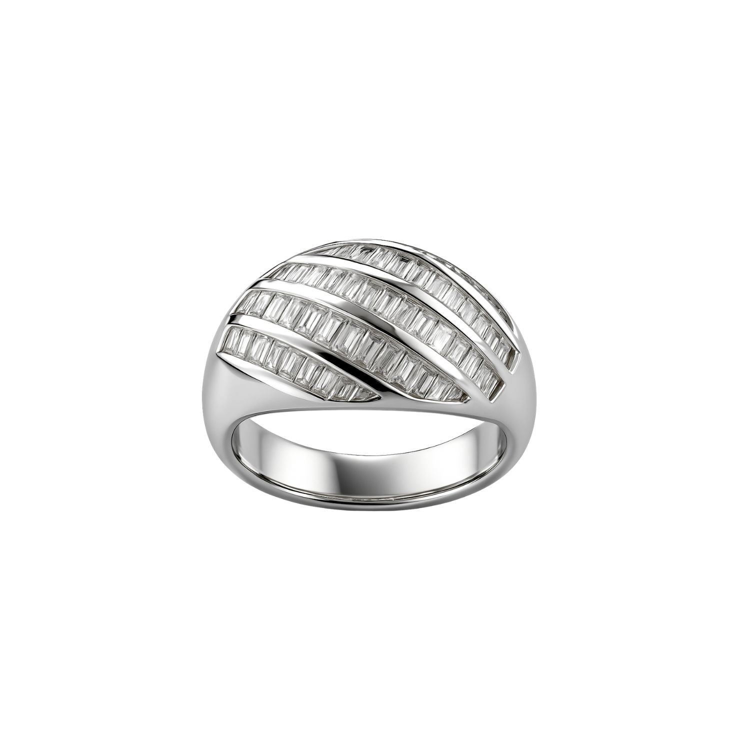 Anillo Oro Blanco 18kt Diamantes 87 Pts. 3