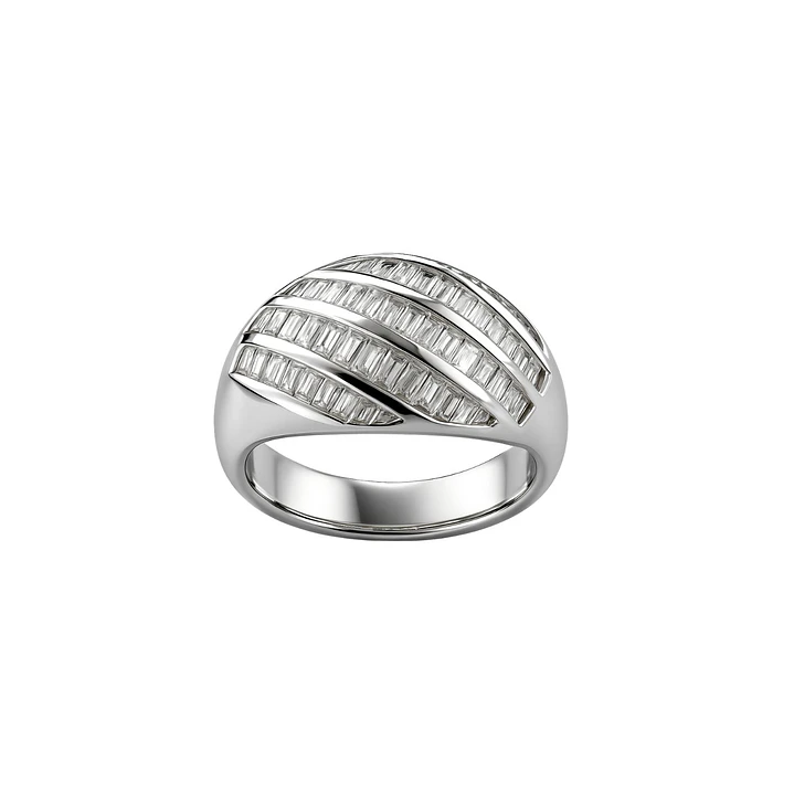 Anillo Oro Blanco 18kt Diamantes 87 Pts. 3