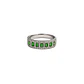 Anillo Oro Blanco 18kt Diamantes 46 Pts. Esmeraldas Natural - Miniatura 2