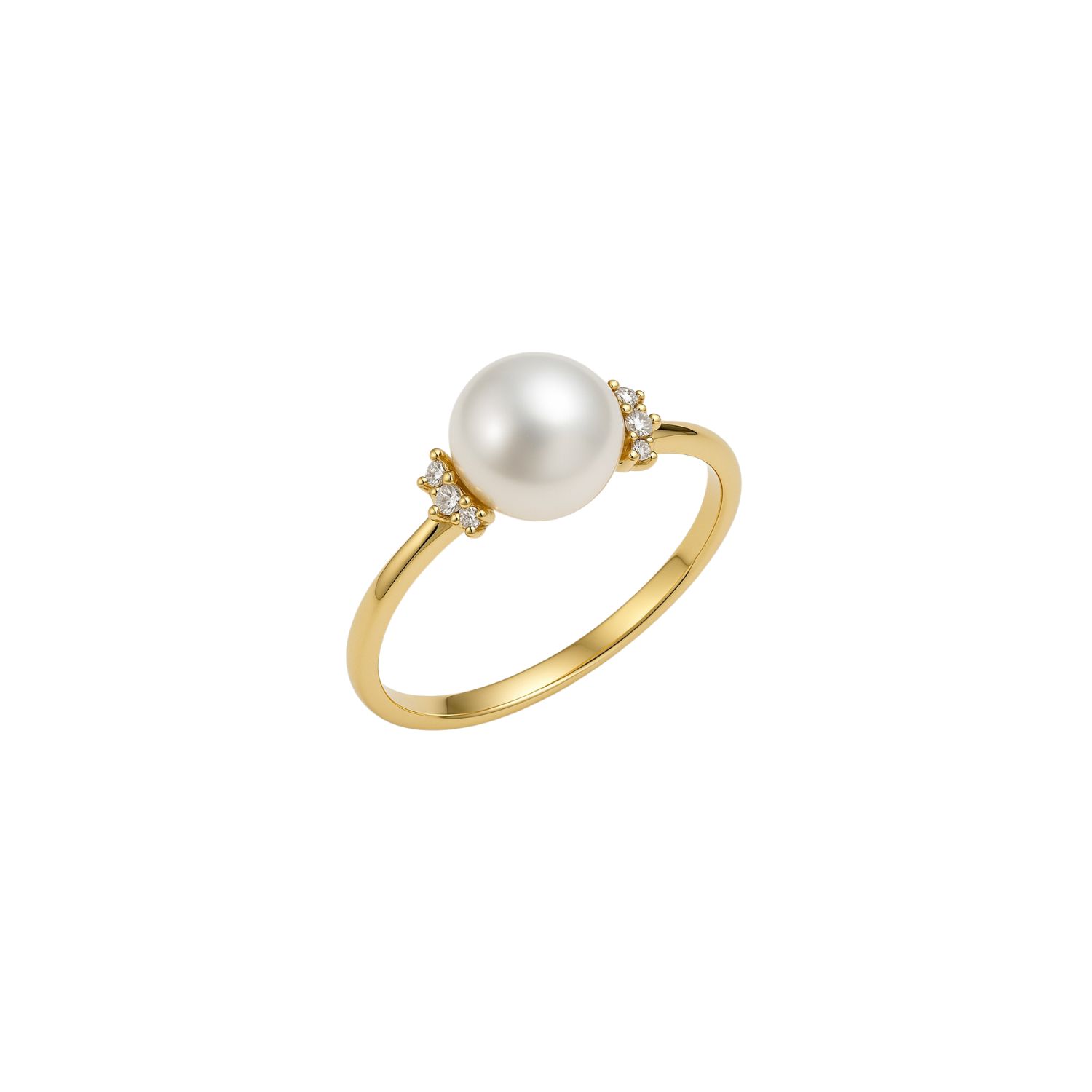 Anillo Oro Amarillo 18kt Diamantes 3Pts Per Cultivada 7MM 1