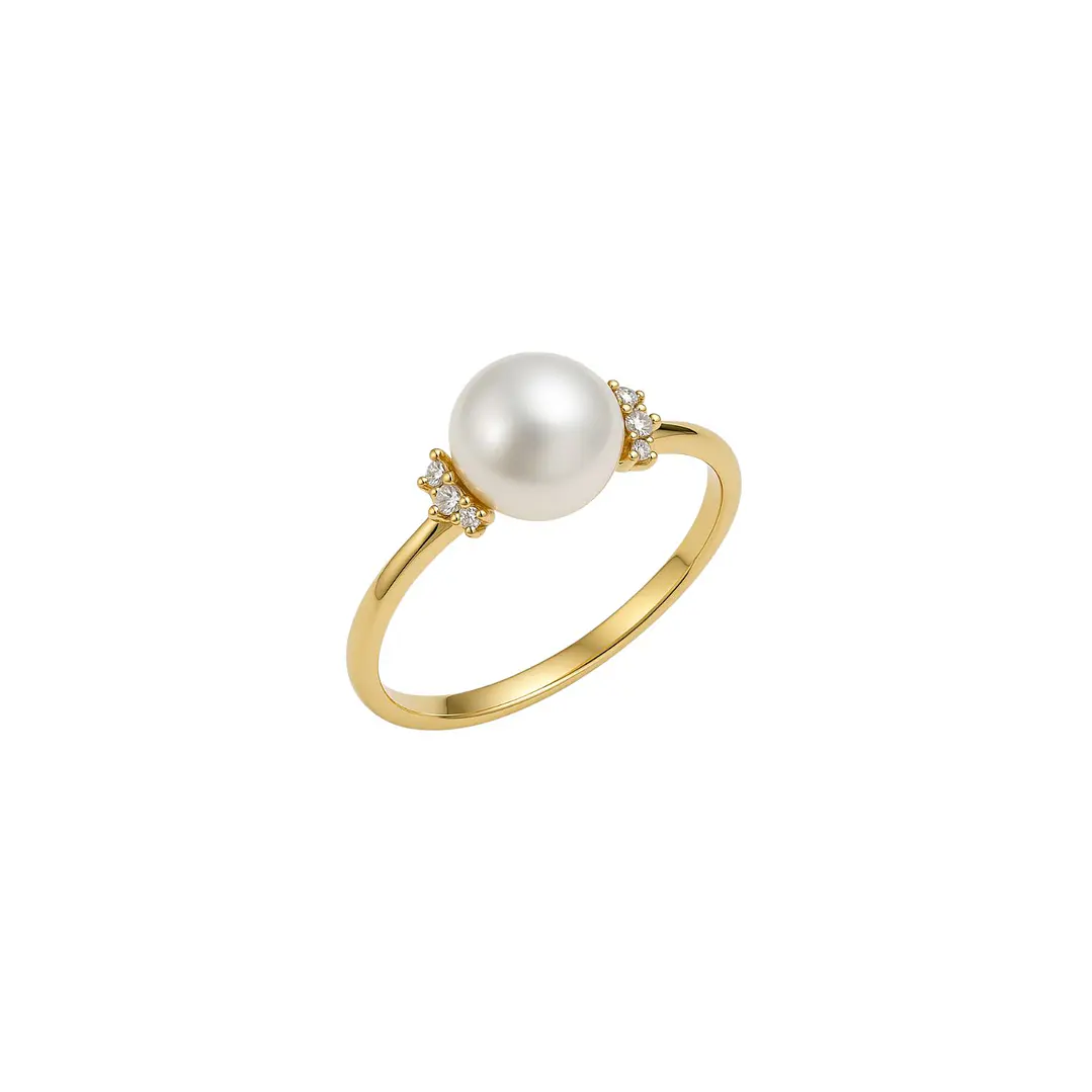 Anillo Oro Amarillo 18kt Diamantes 3Pts Per Cultivada 7MM 1