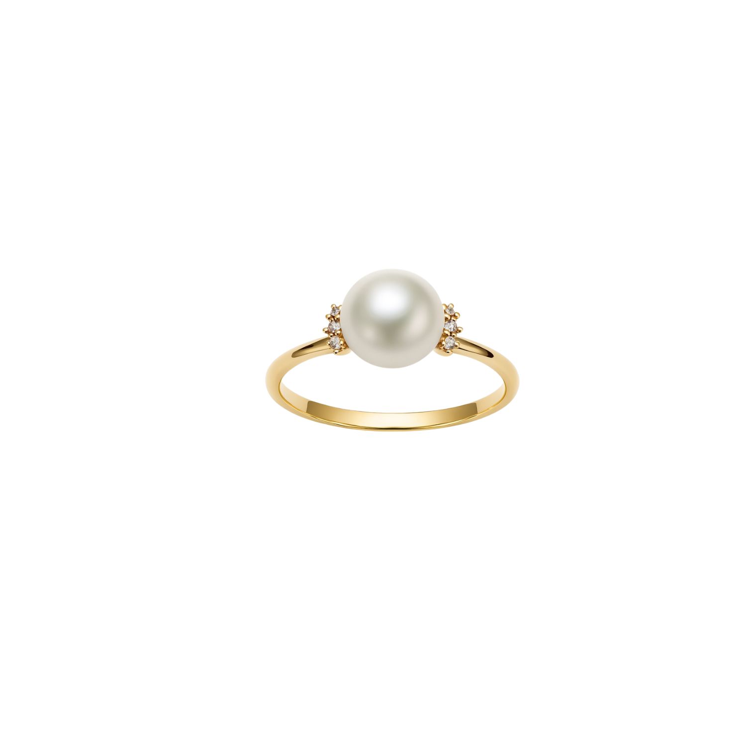 Anillo Oro Amarillo 18kt Diamantes 3Pts Per Cultivada 7MM 2